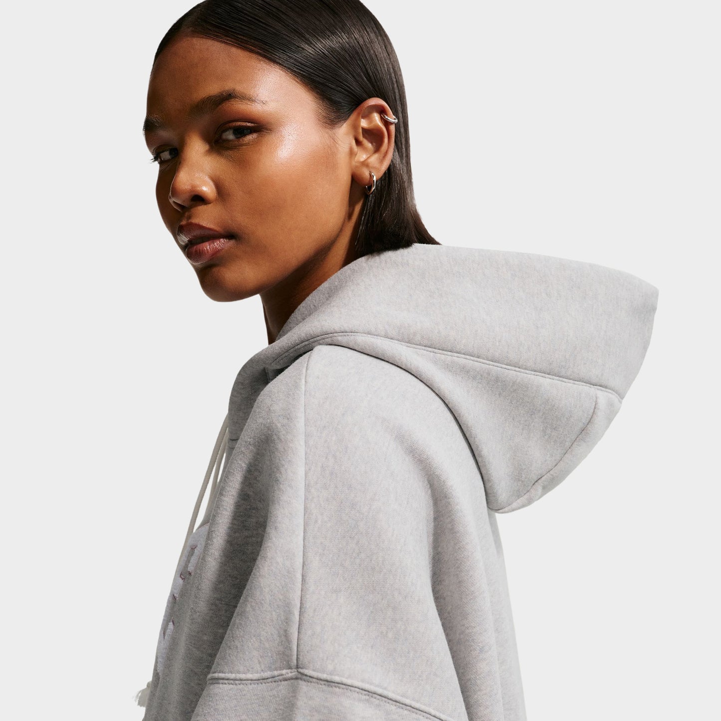Nike Sportswear Femmes Phoenix Fleece Chandail à capuche surdimensionné GX1 / Platine pur