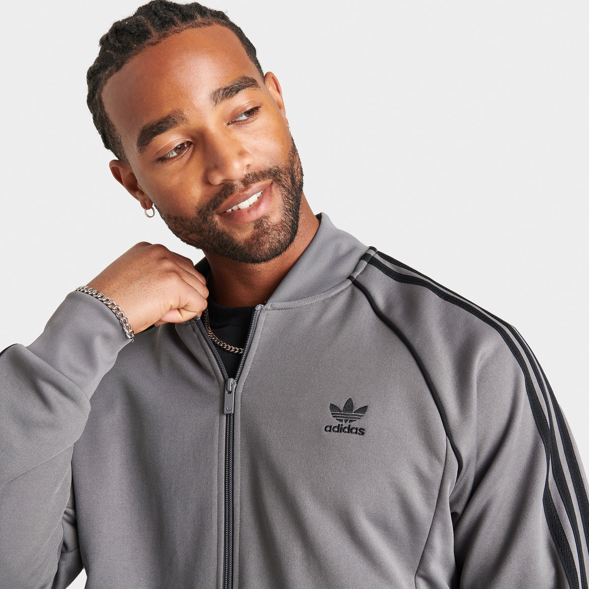 adidas Originals SST Track Jacket Grey Four / Black | JD Sports