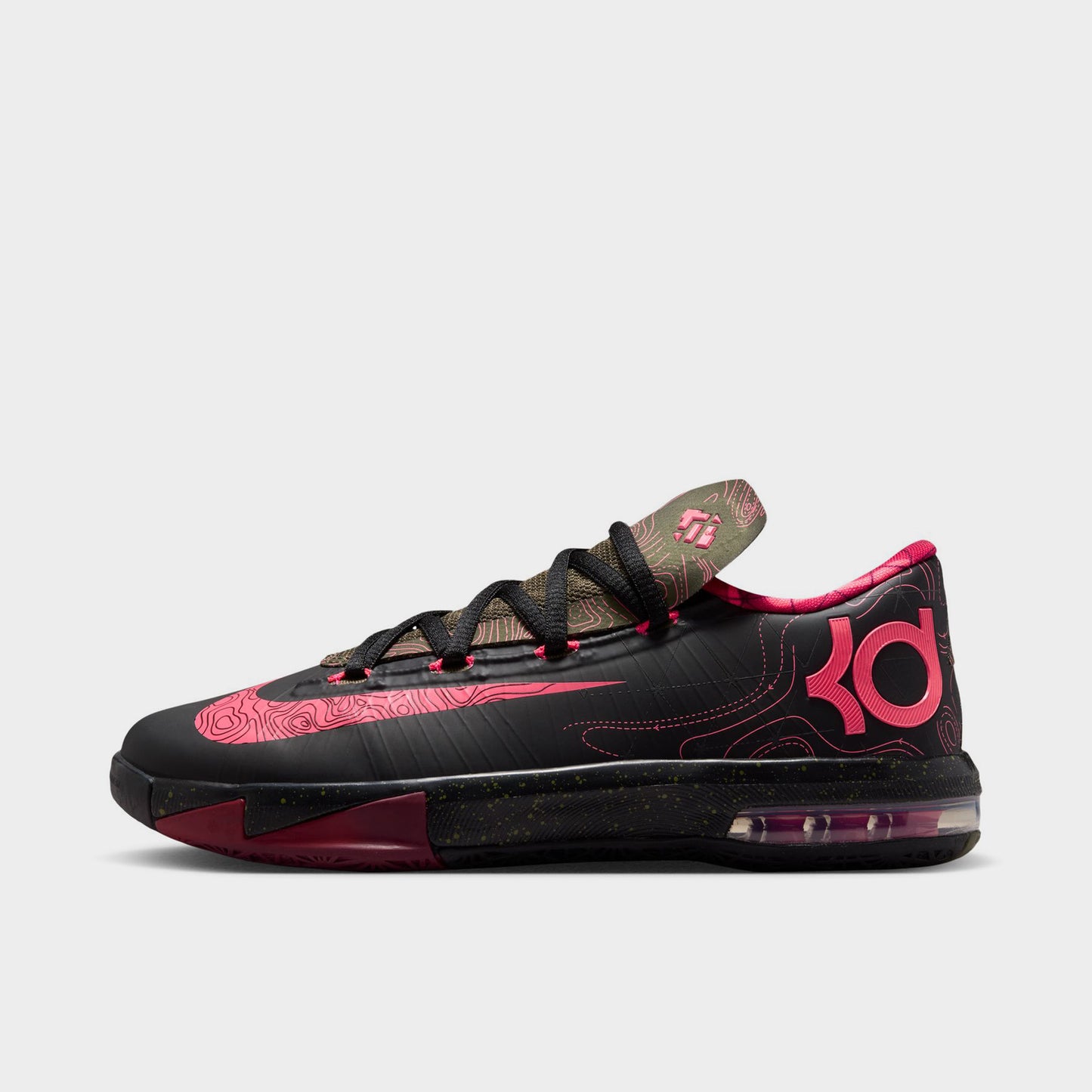 Nike KD VI GS Black / Atomic Red - Medium Olive