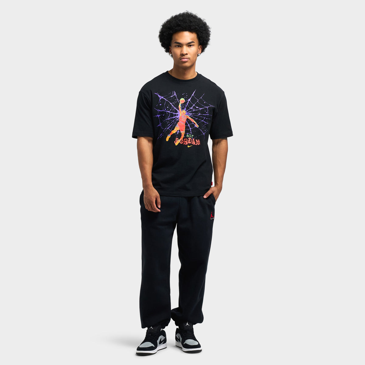 T-shirt Jordan Brooklyn Spiderweb 85 / Noir