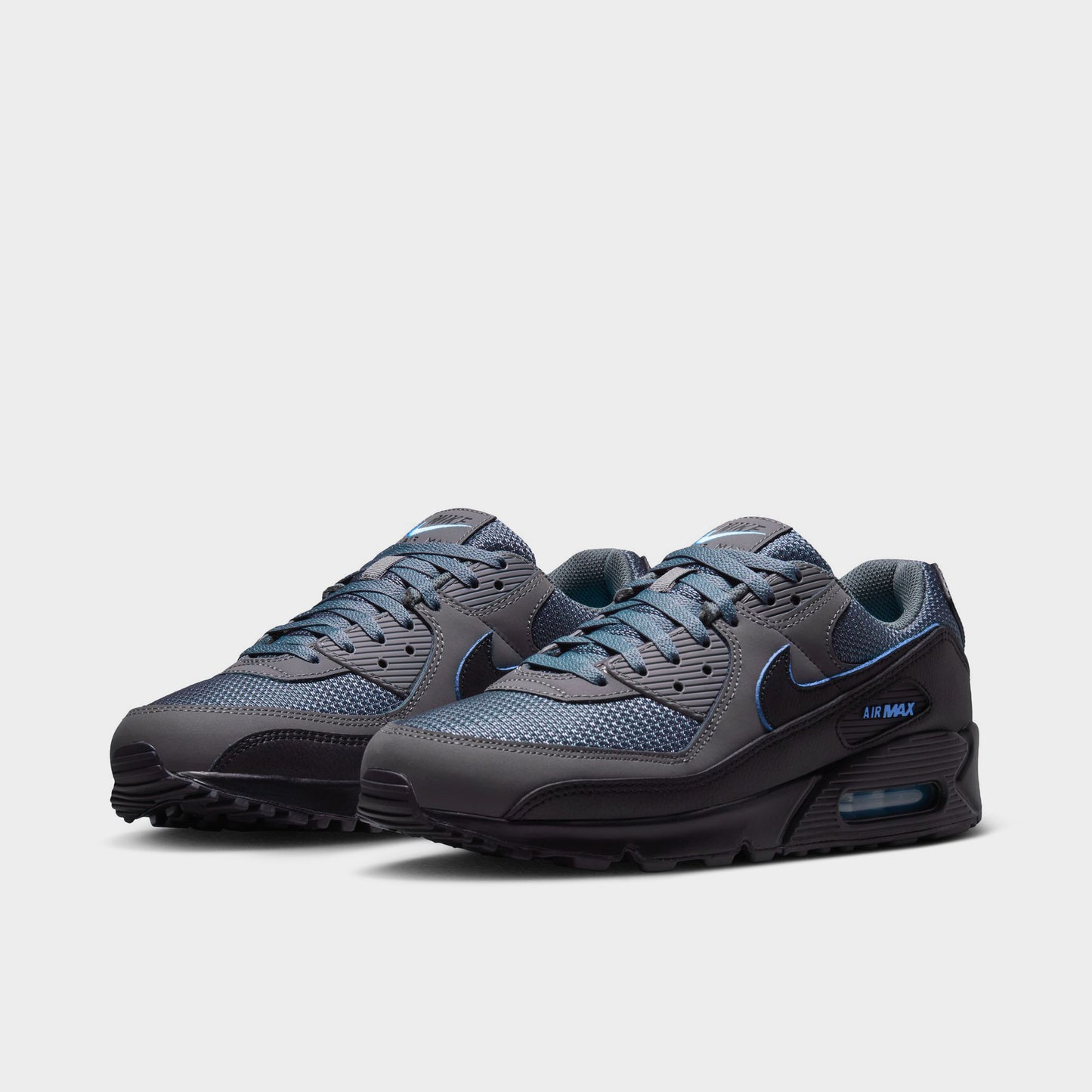Nike Air Max 90 Light Smoke Grey / Black-Football Blue
