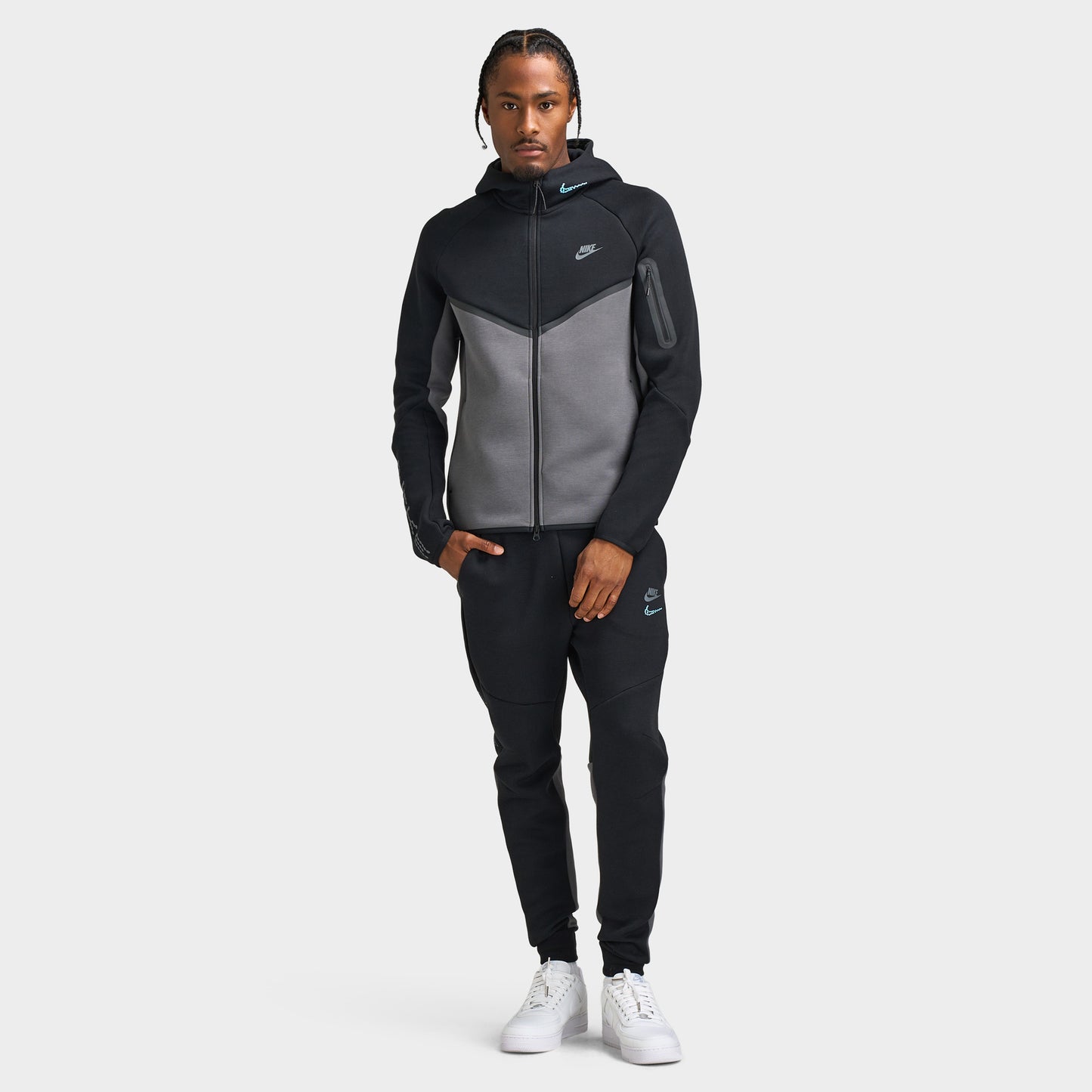 Nike Tech Fleece Hoodie Black / Iron Grey