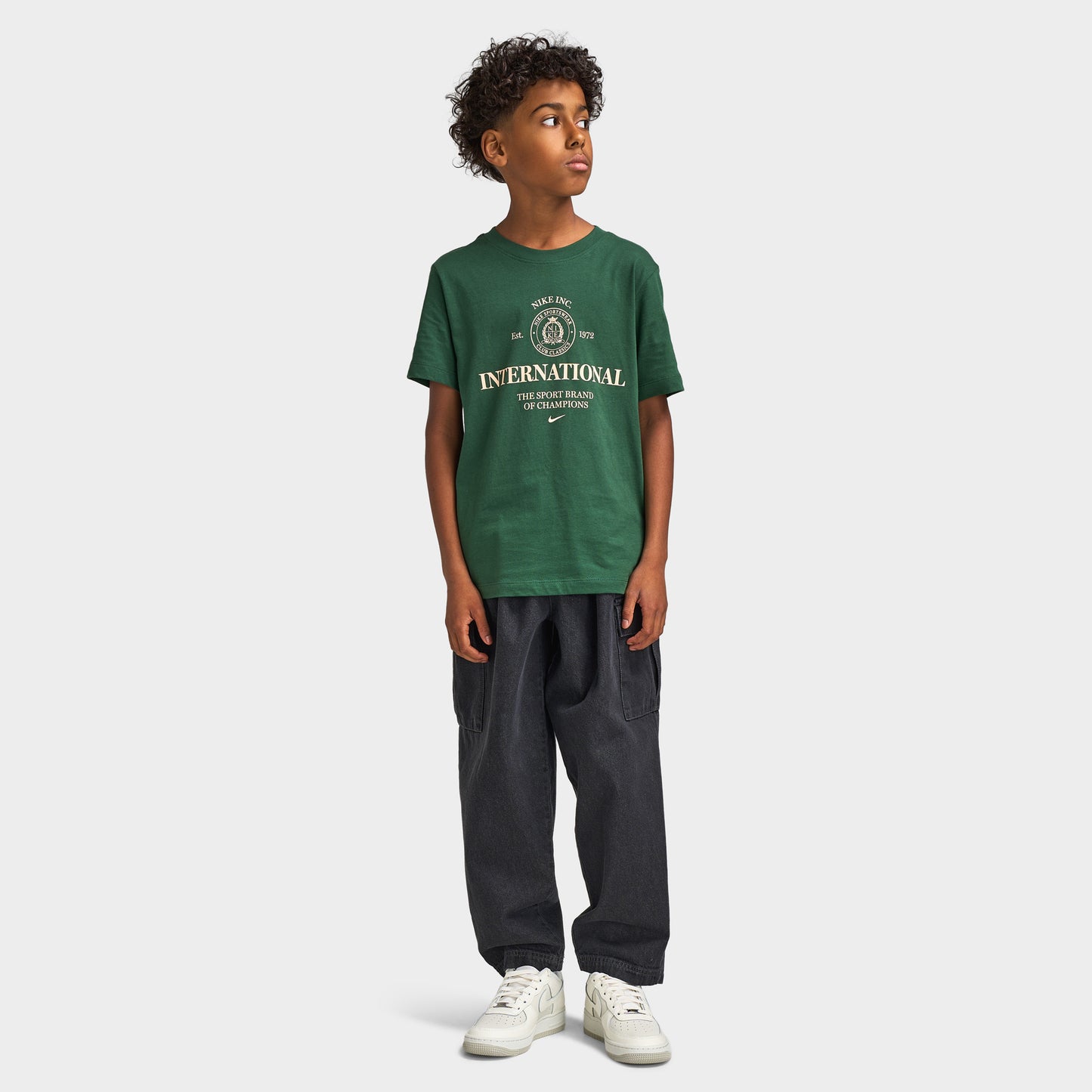 Nike Junior Boys' Club Rules T-Shirt / Fir