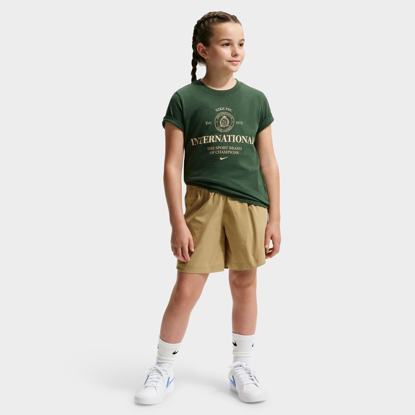 Nike Junior Boys' Club Rules T-Shirt / Fir