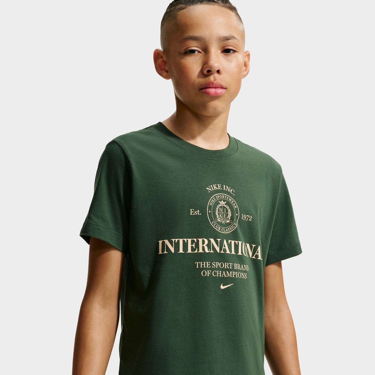 Nike Junior Boys' Club Rules T-Shirt / Fir