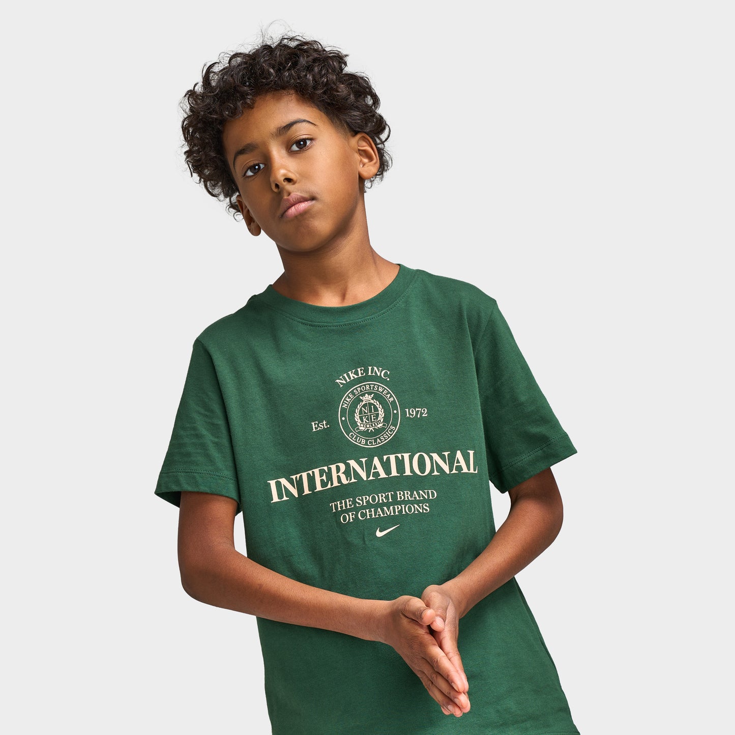 Nike Junior Boys' Club Rules T-Shirt / Fir