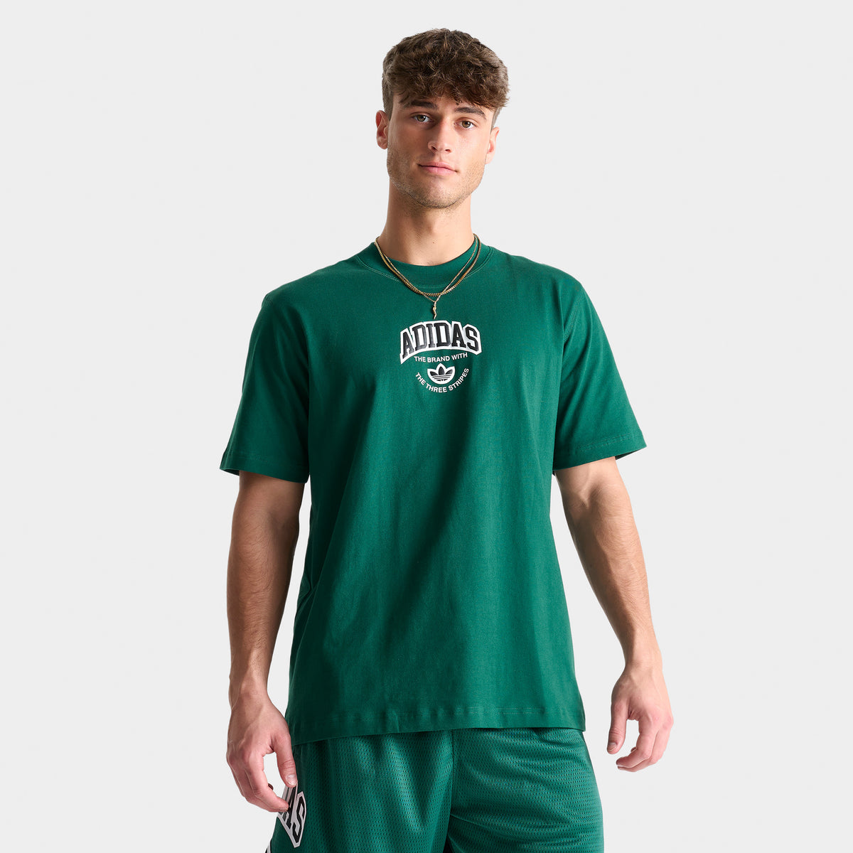 Adidas originals california 3 stripe t shirt green online