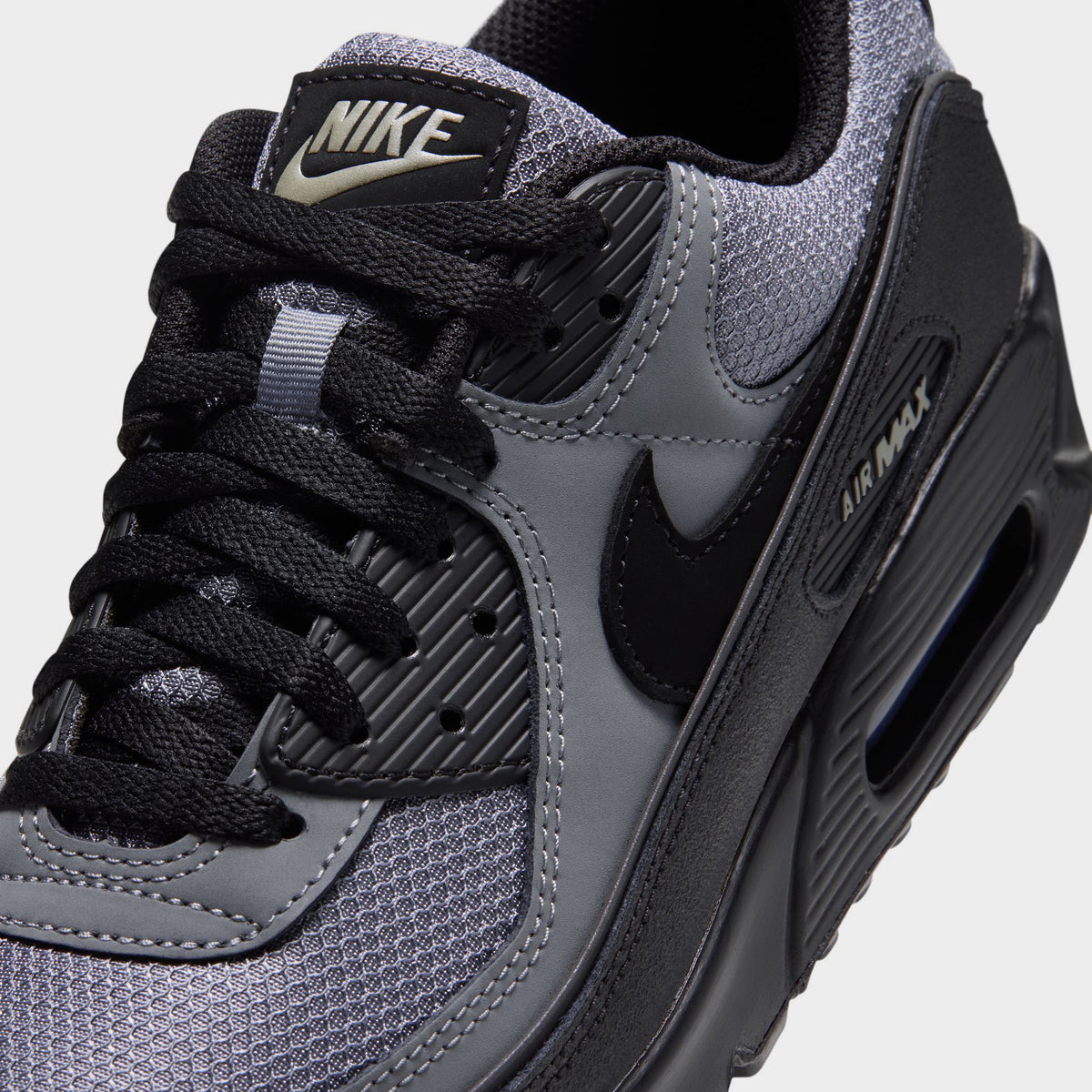Nike Air Max 90 Noir / Gris Froid-Vert Armée