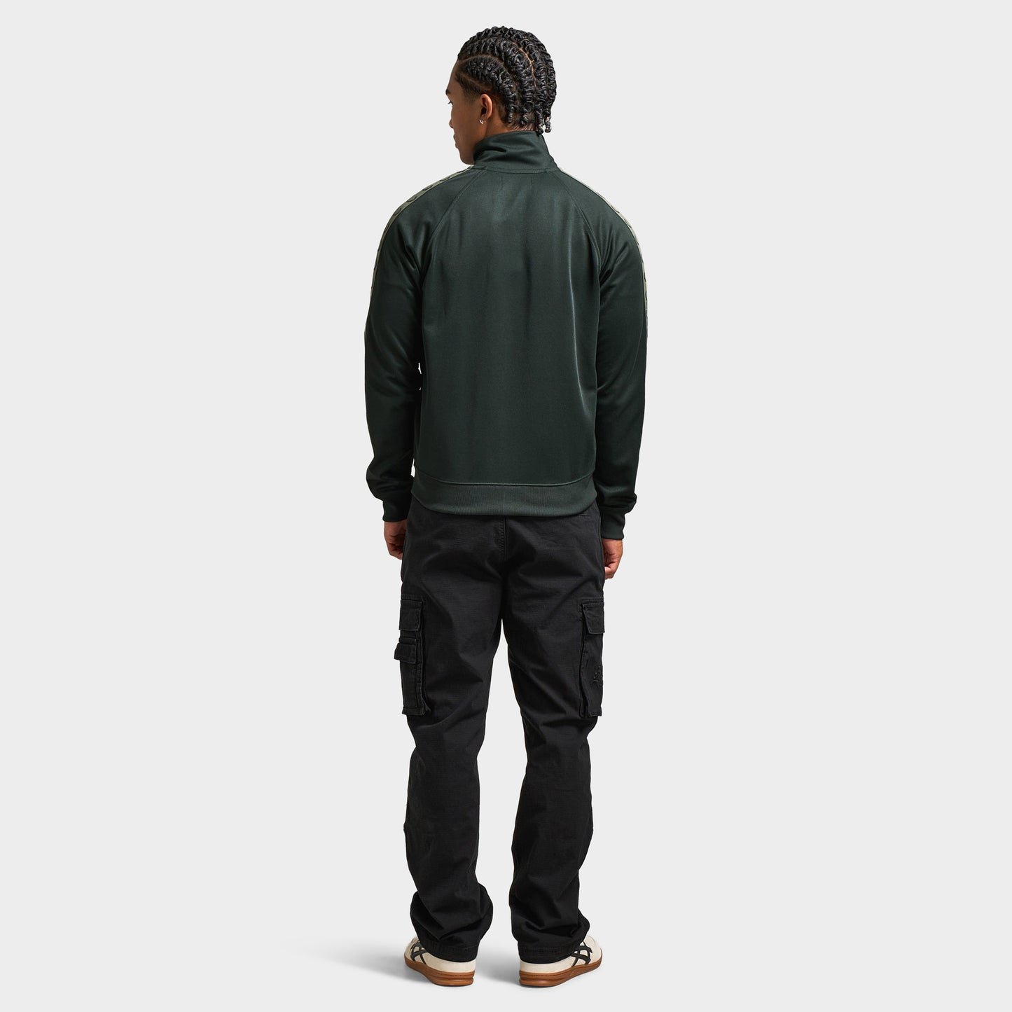 Fred Perry Contrast Tape Track Jacket / Night Green