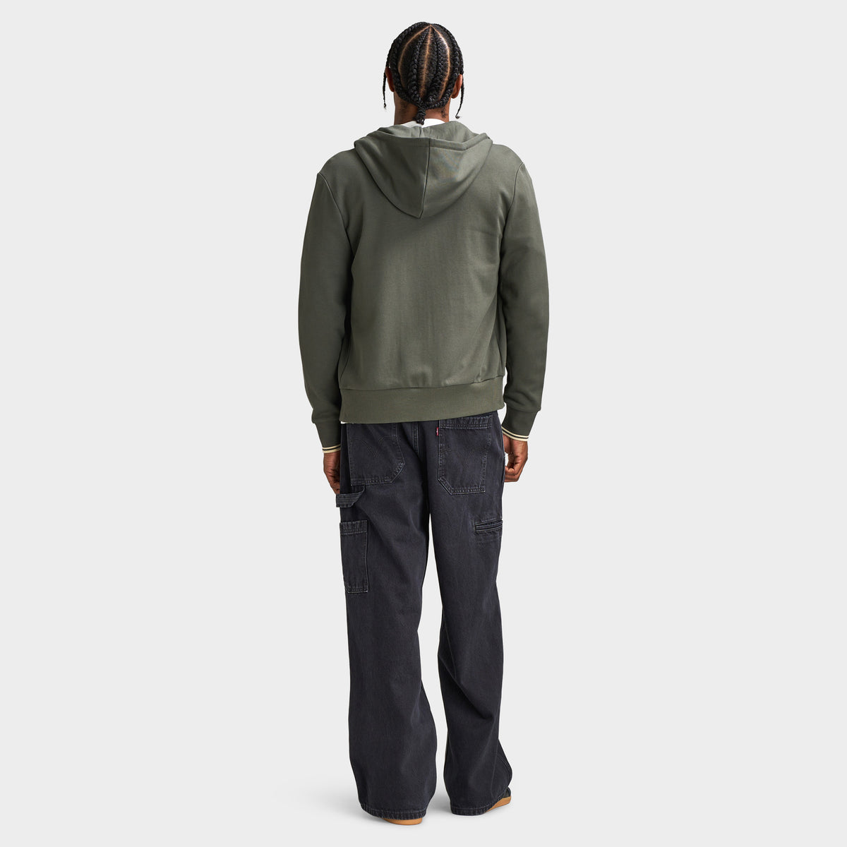 Fred Perry Fullzip Hoodie Field Green / Oatmeal