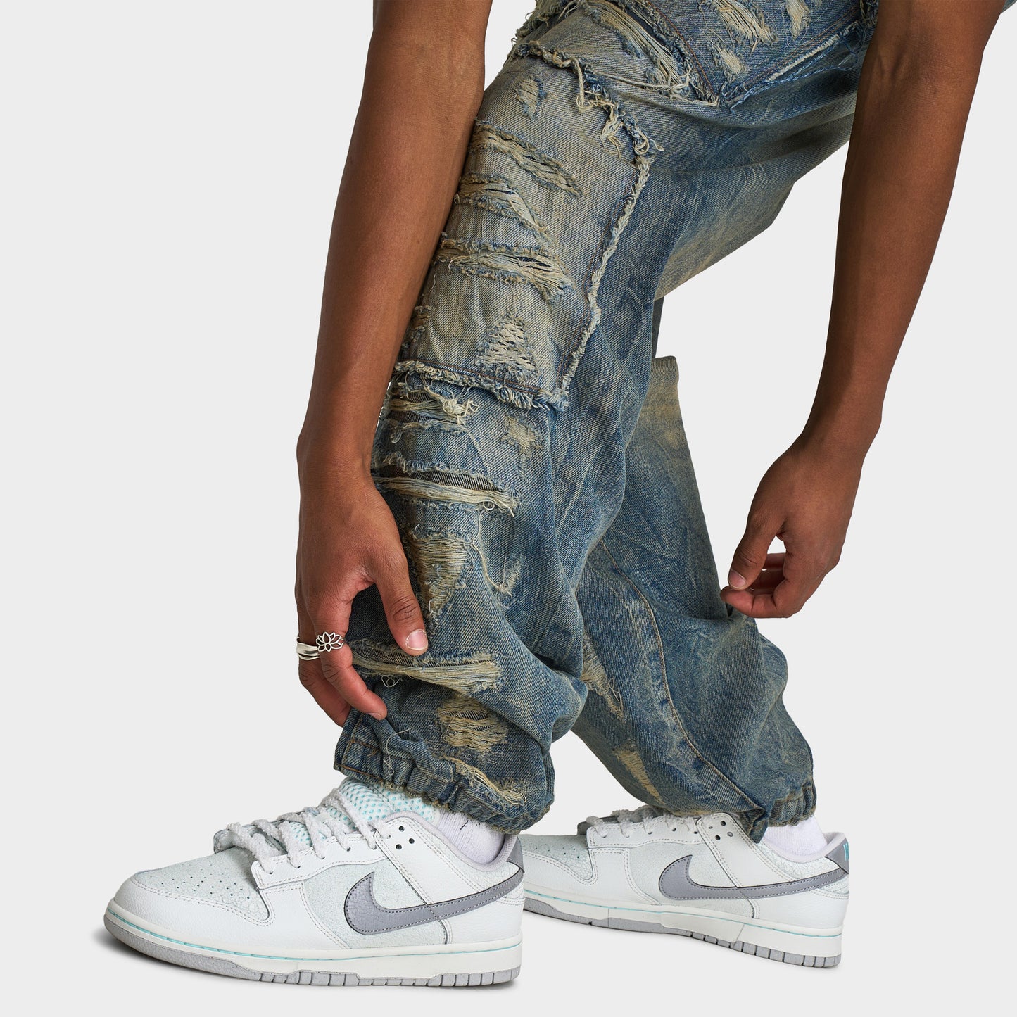 Jordan Craig Jeans reconstruits de coupe Brian / Poudreuse