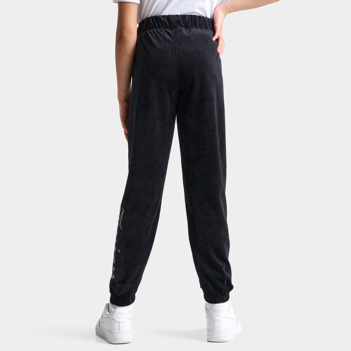 Juicy Couture Junior Girls Velour Joggers Deep Black JD Sports