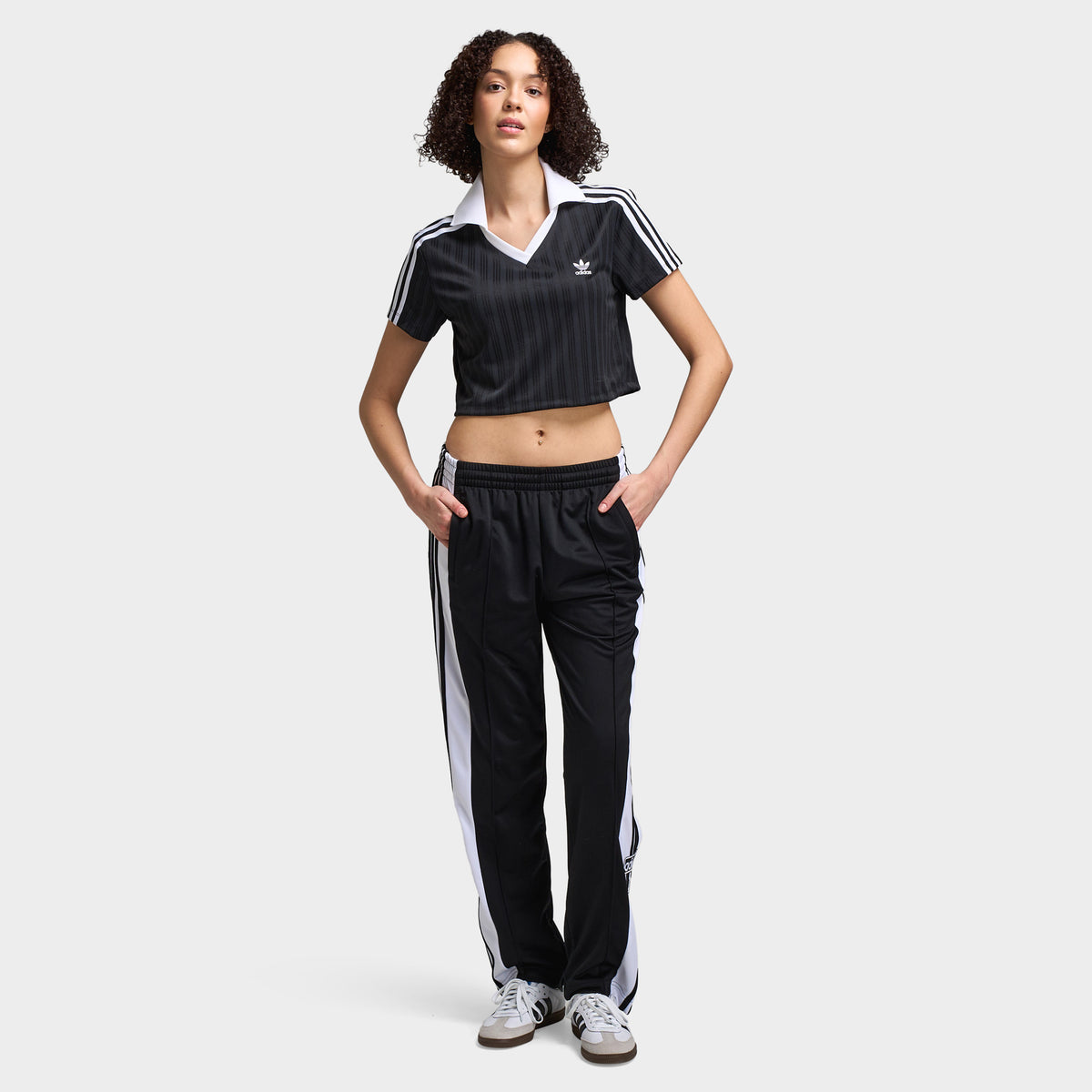 adidas Polo court jacquard ras-du-cou football femme / Noir