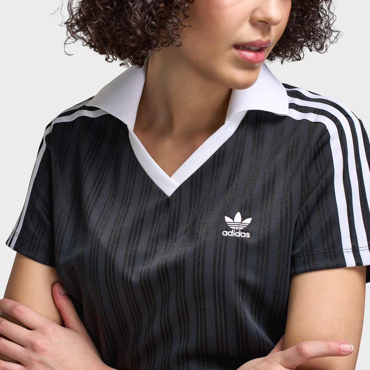 adidas Polo court jacquard ras-du-cou football femme / Noir