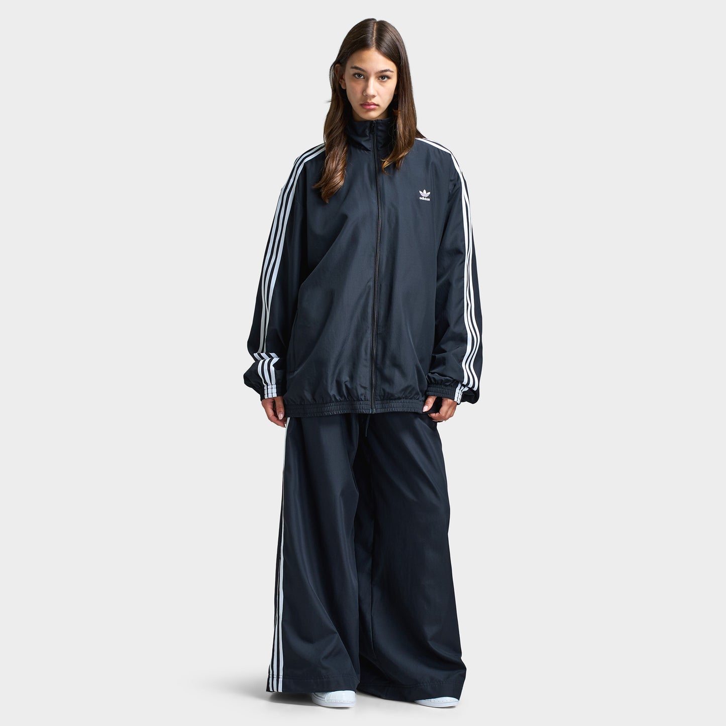 adidas Femmes Adicolor Haut de course surdimensionné / Noir