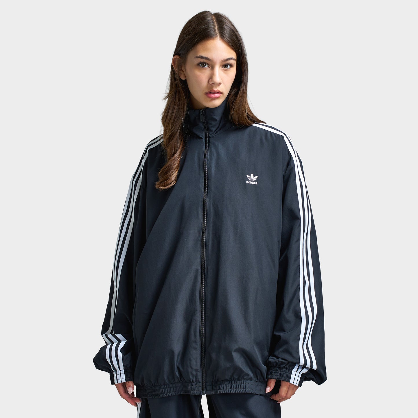 adidas Femmes Adicolor Haut de course surdimensionné / Noir