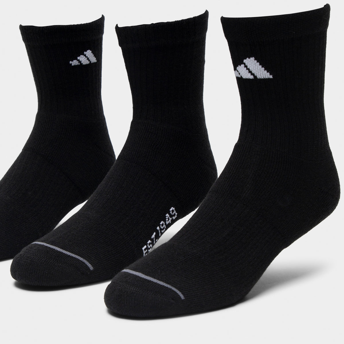 adidas Men's Cushioned Sport 2.0 High QTR Socks (3P)/ White
