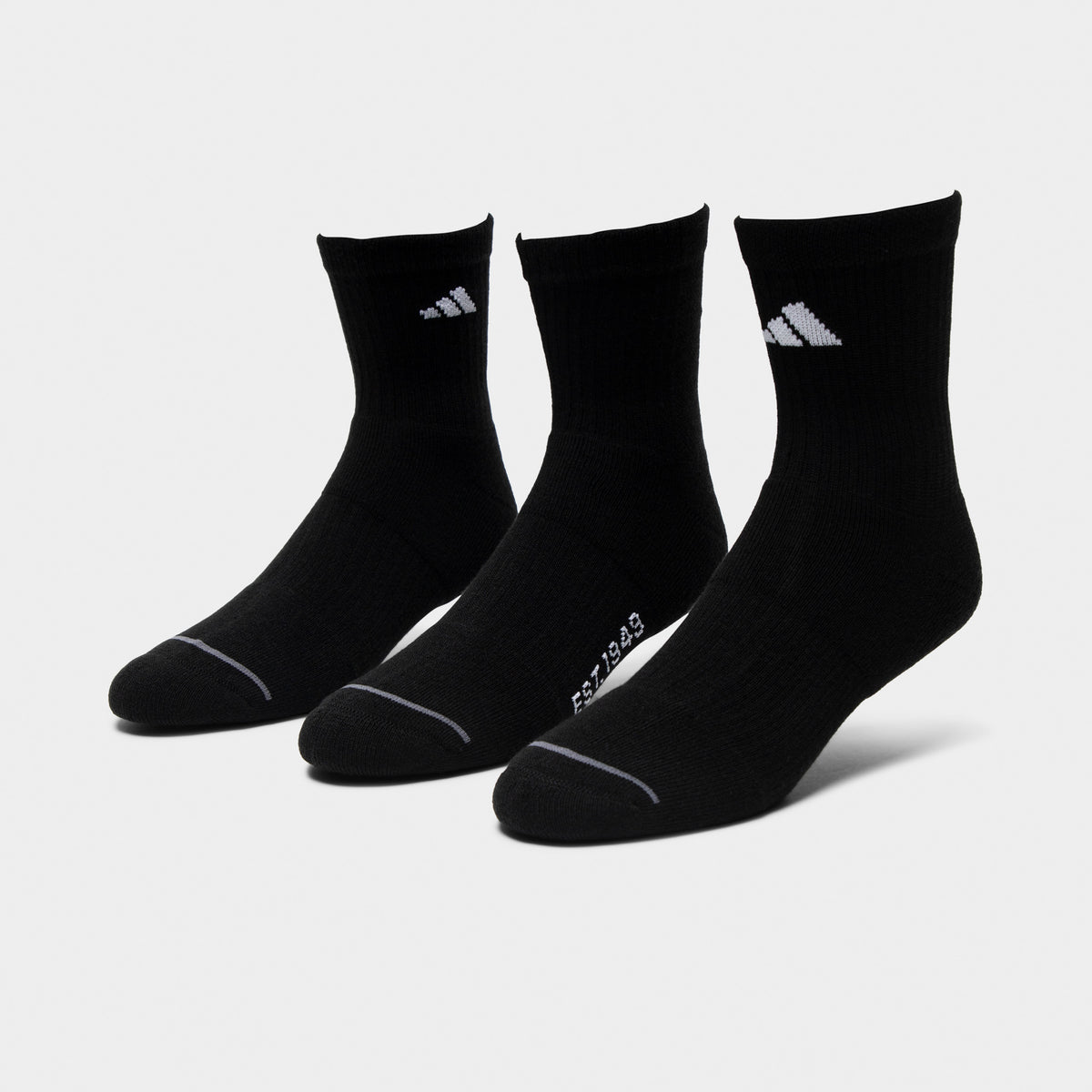 adidas Men's Cushioned Sport 2.0 High QTR Socks (3P)/ White
