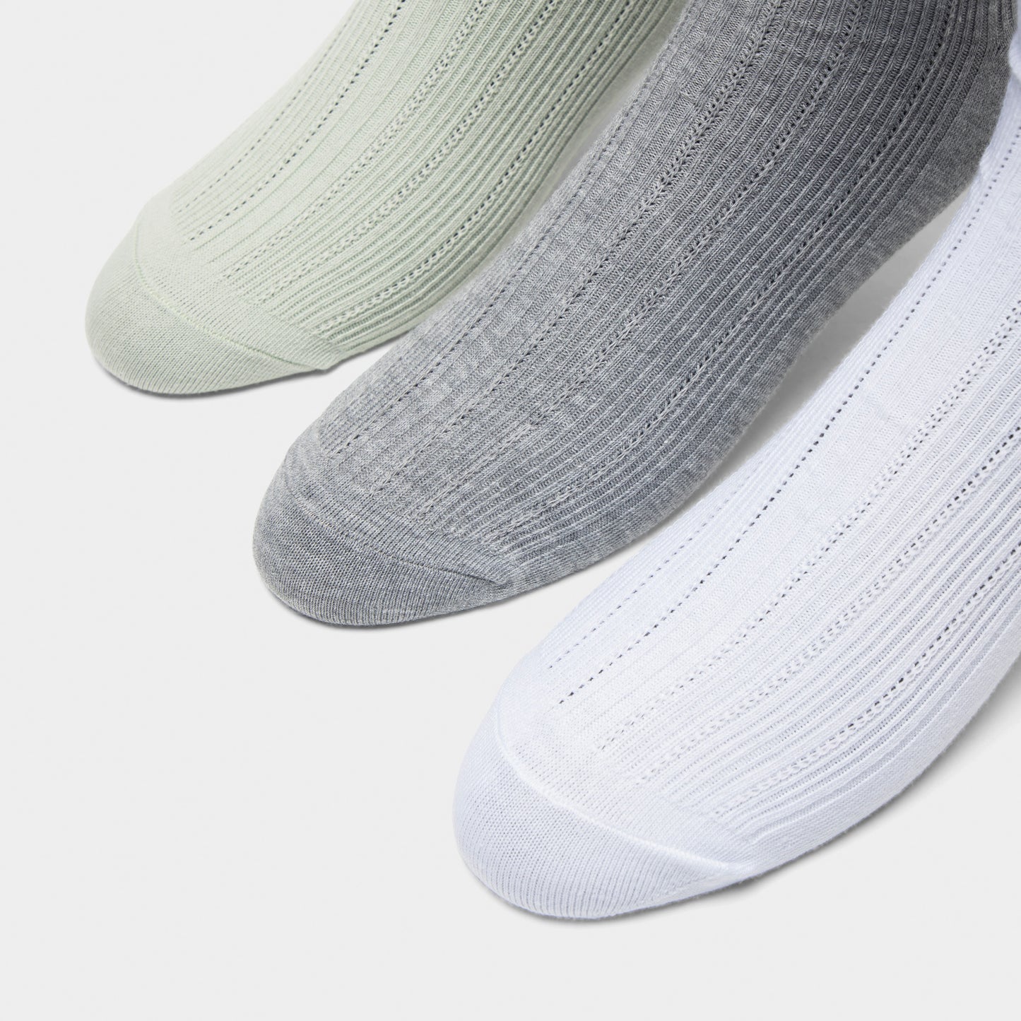 adidas Originals Ruffle Quarter Socks (3P) Grey/White-Green