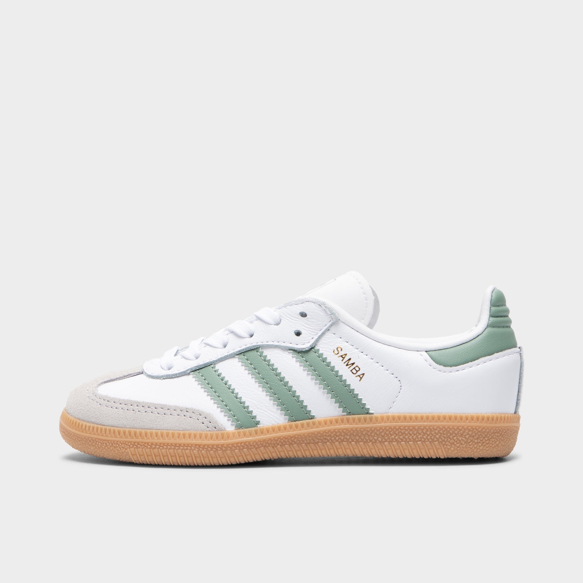 adidas Children s Samba OG Footwear White Silver Green Gum