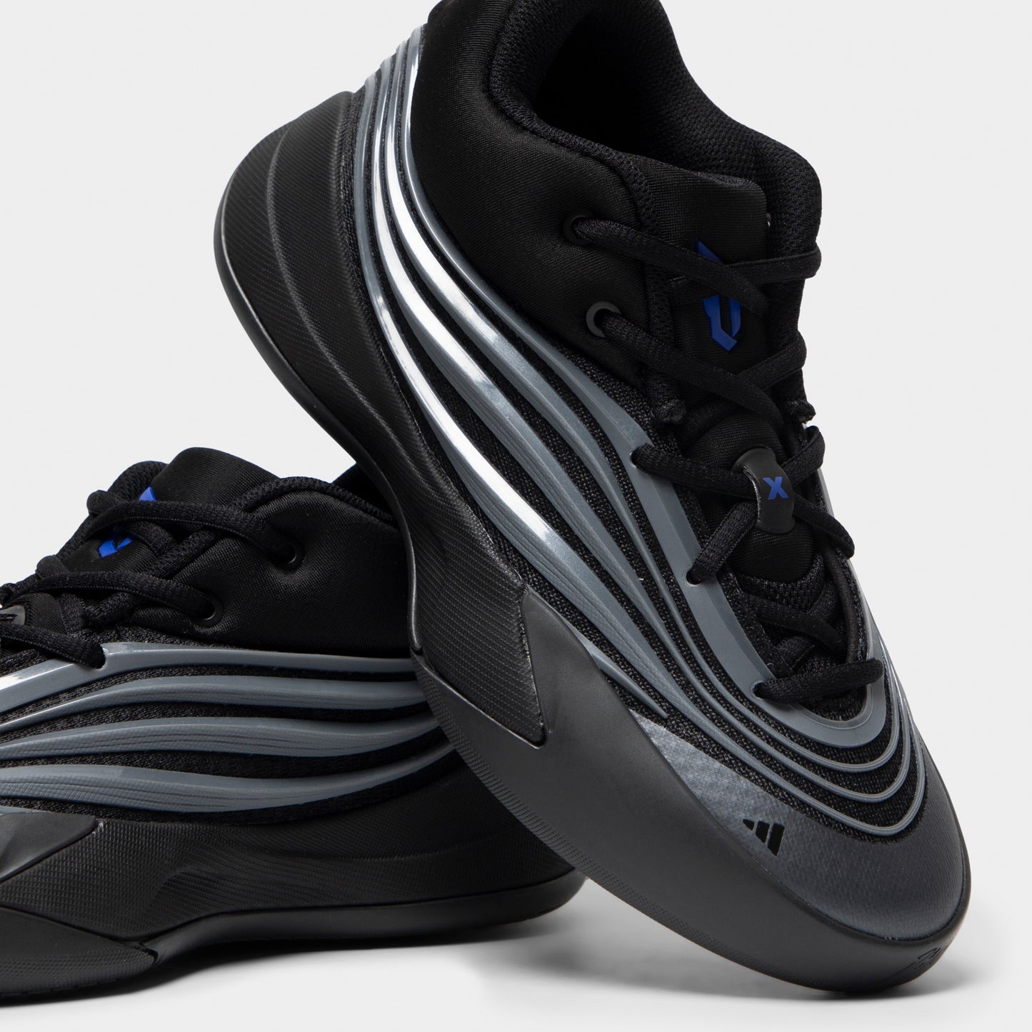 adidas Juniors' Dame X Core Black / Iron Metallic - Lucid Blue