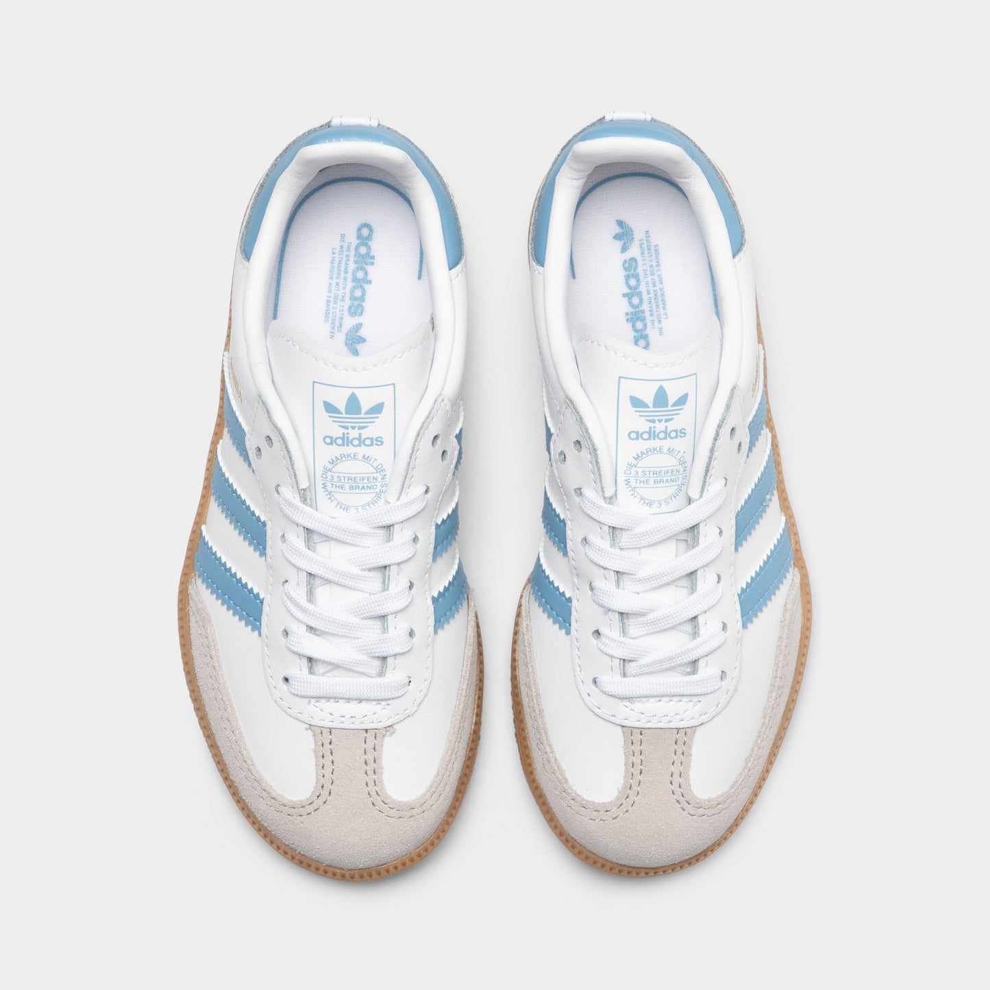 adidas Children's Samba OG White / Ash Blue - Gum