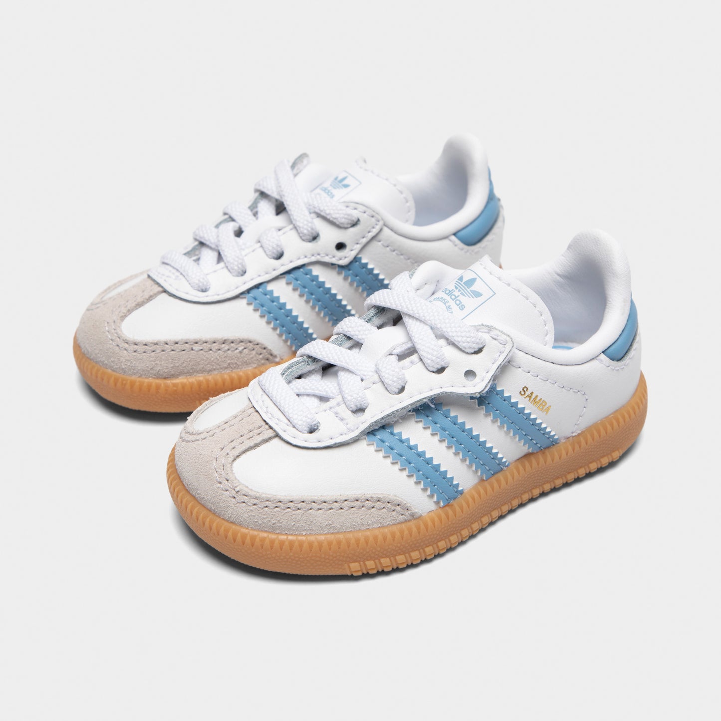 adidas Nourrissons Samba OG Blanc / Bleu Cendré - Gomme