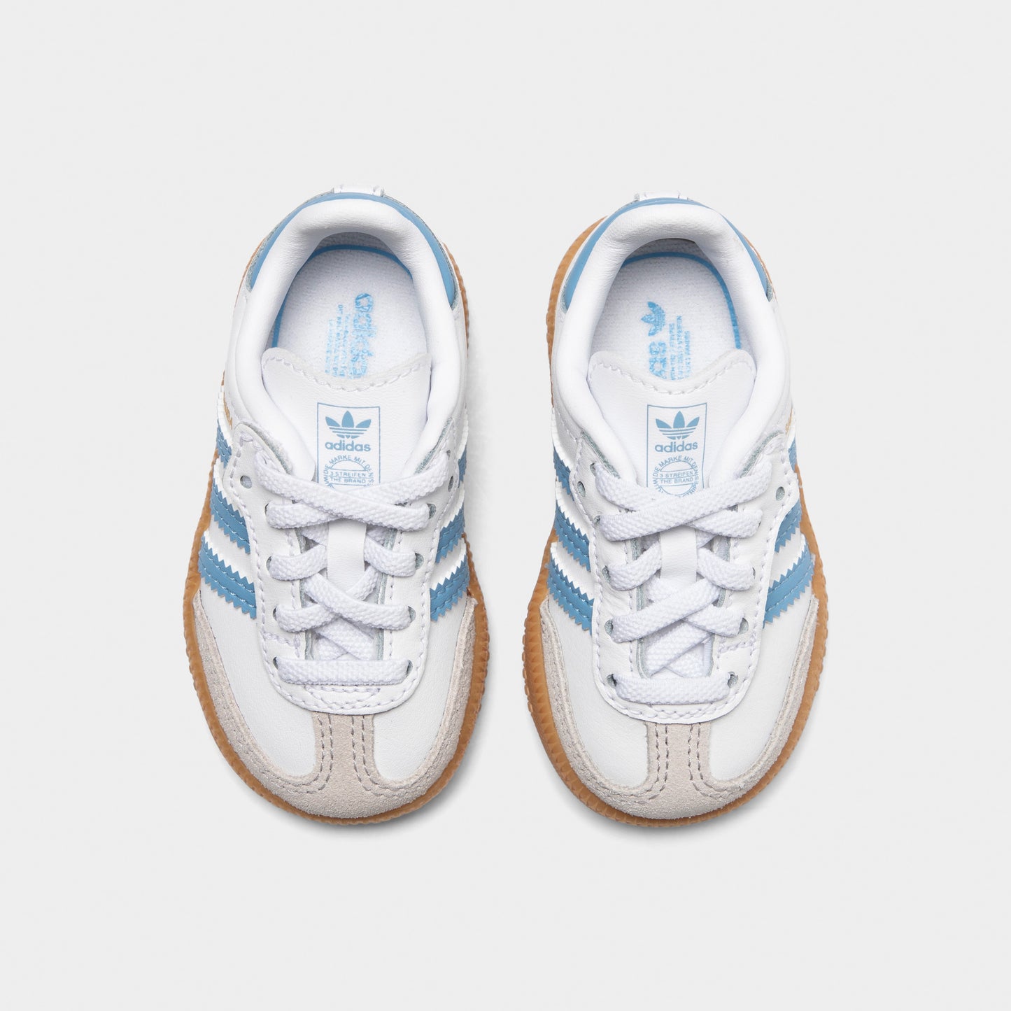 adidas Nourrissons Samba OG Blanc / Bleu Cendré - Gomme