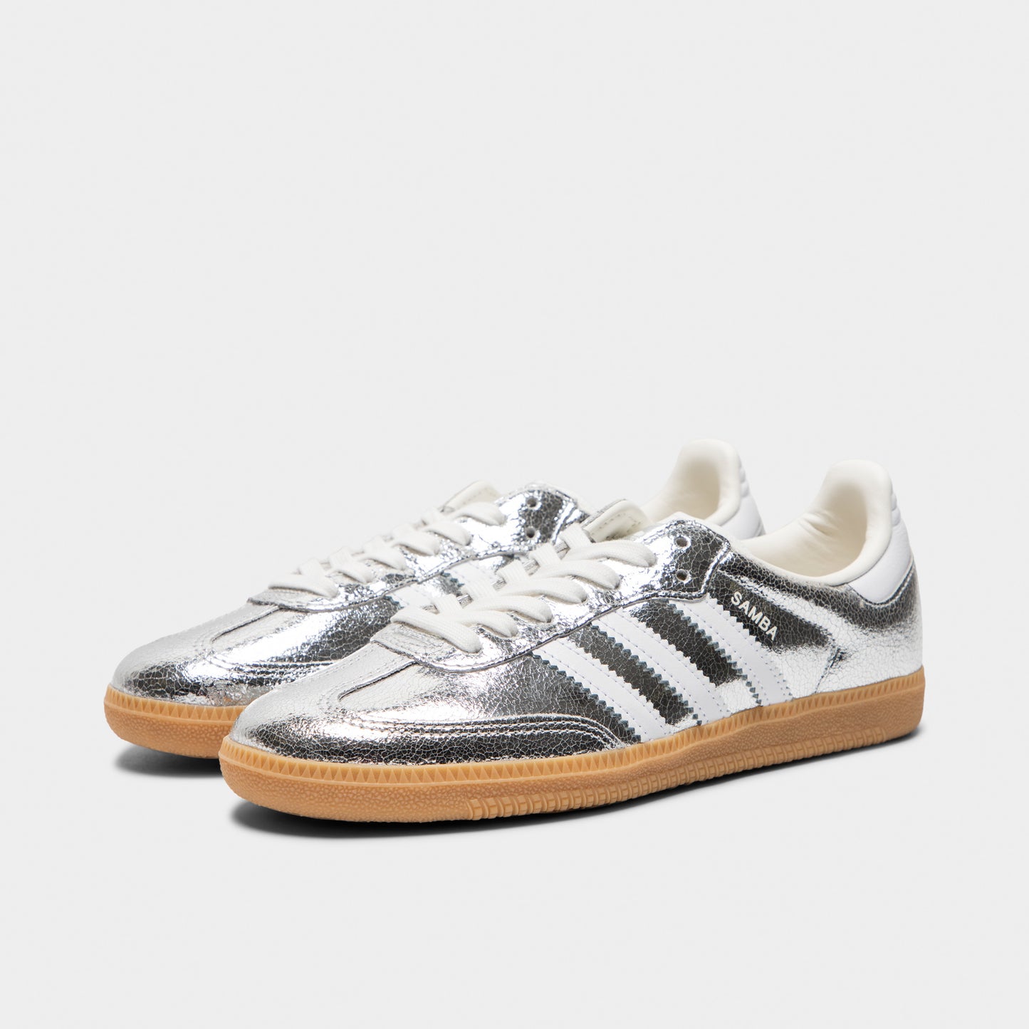 adidas Women's Samba OG Silver Metallic / Ftwr White - Gum