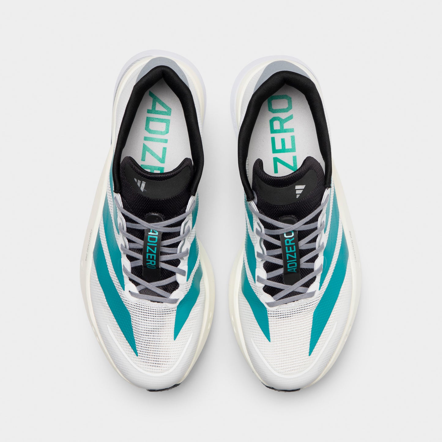 adidas Adizero Boston 13 Blanc / Thé pur - Gris