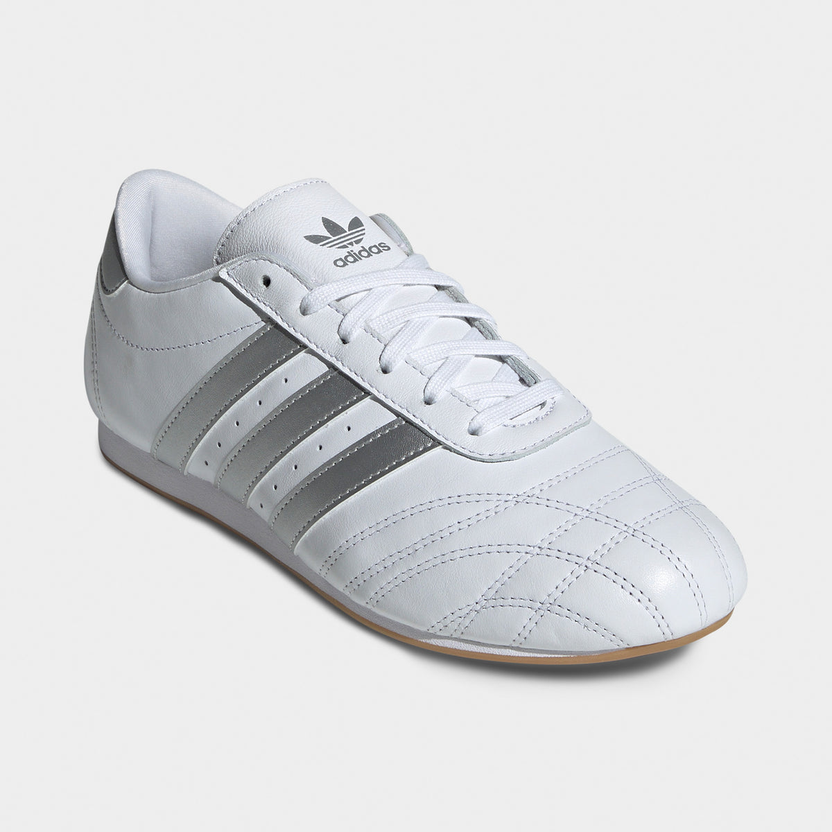 adidas Femmes Lacets Taekwondo Blanc / Argent - Gomme