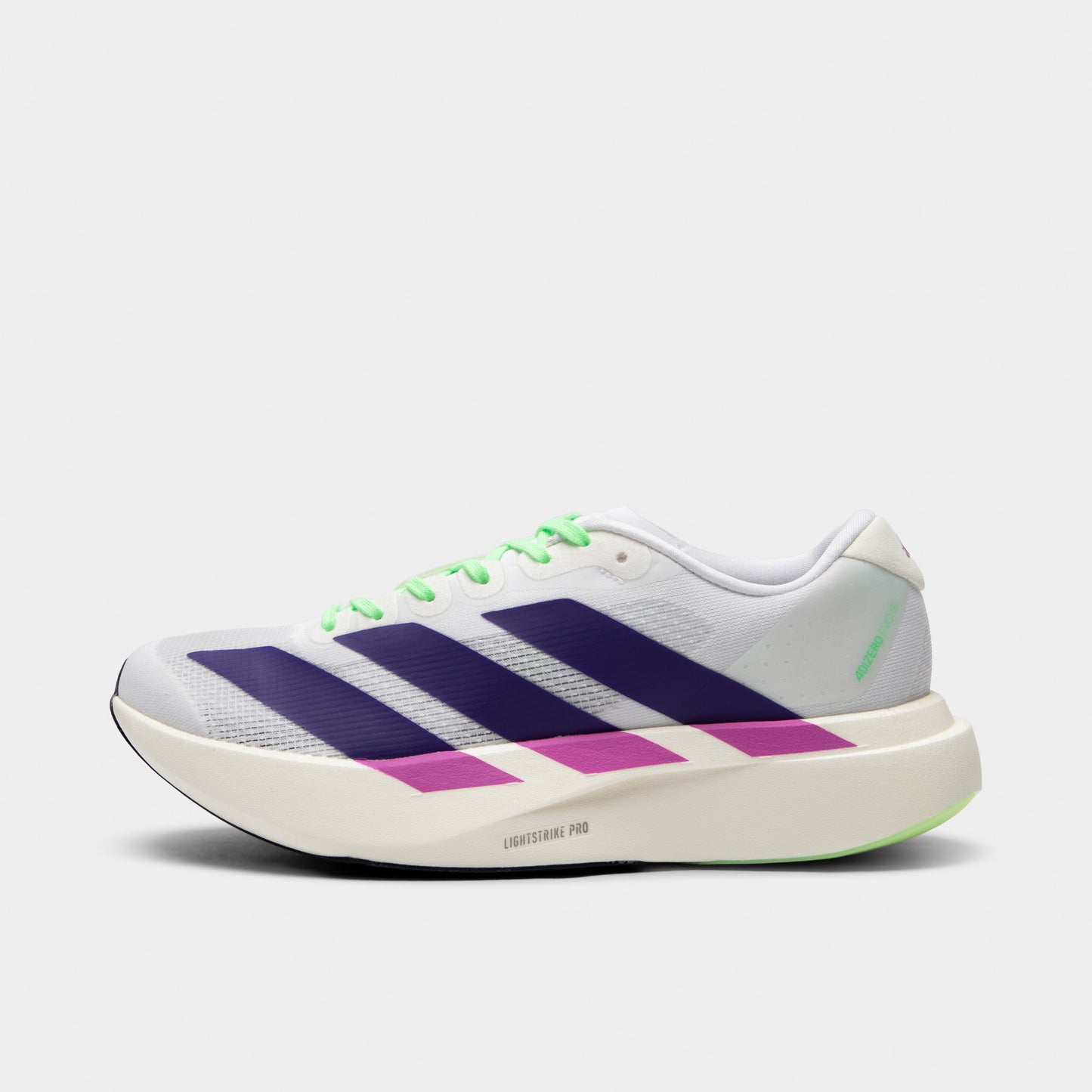 adidas Adizero Evo SL pour femme Blanc / Violet universitaire - Violet éclatant