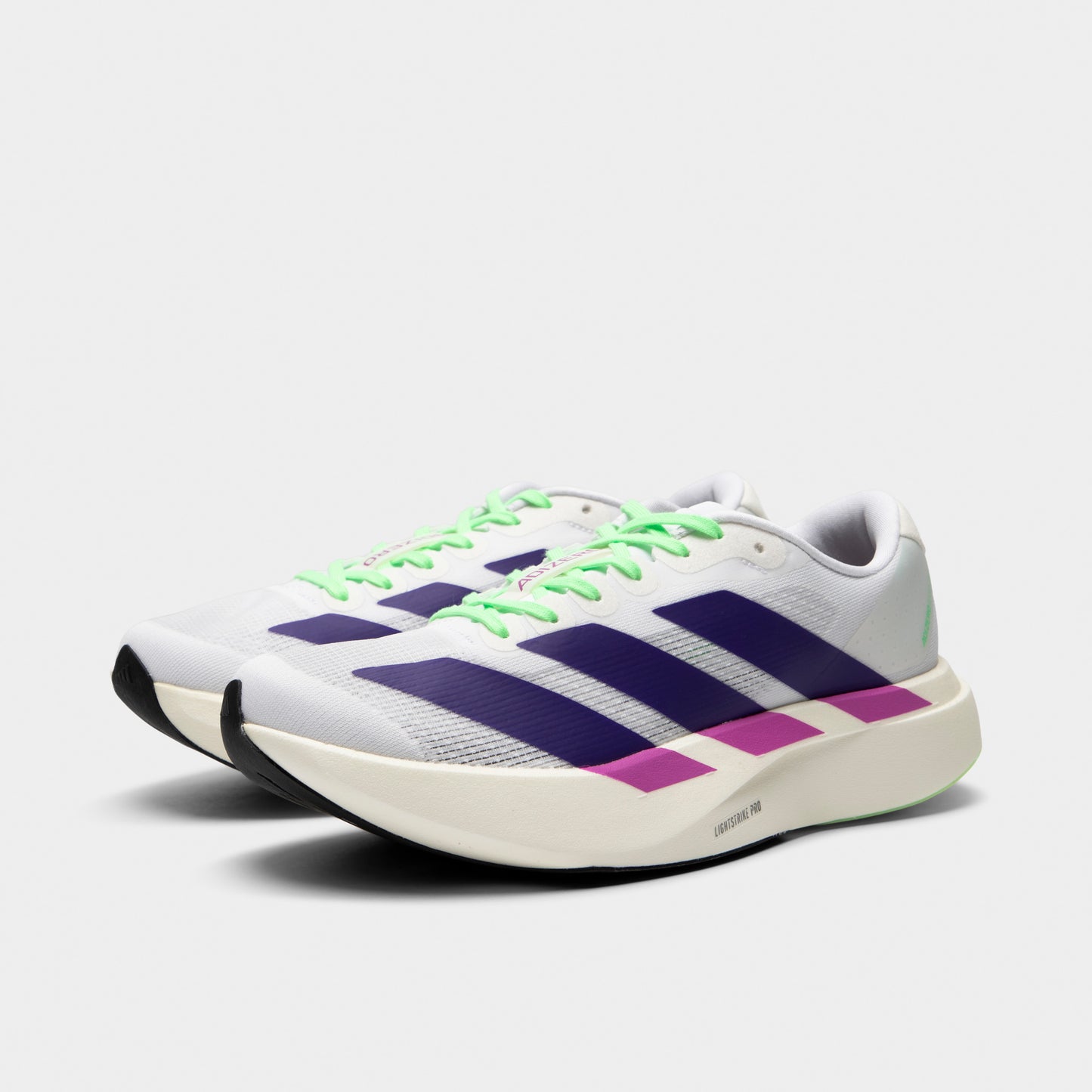 adidas Adizero Evo SL pour femme Blanc / Violet universitaire - Violet éclatant