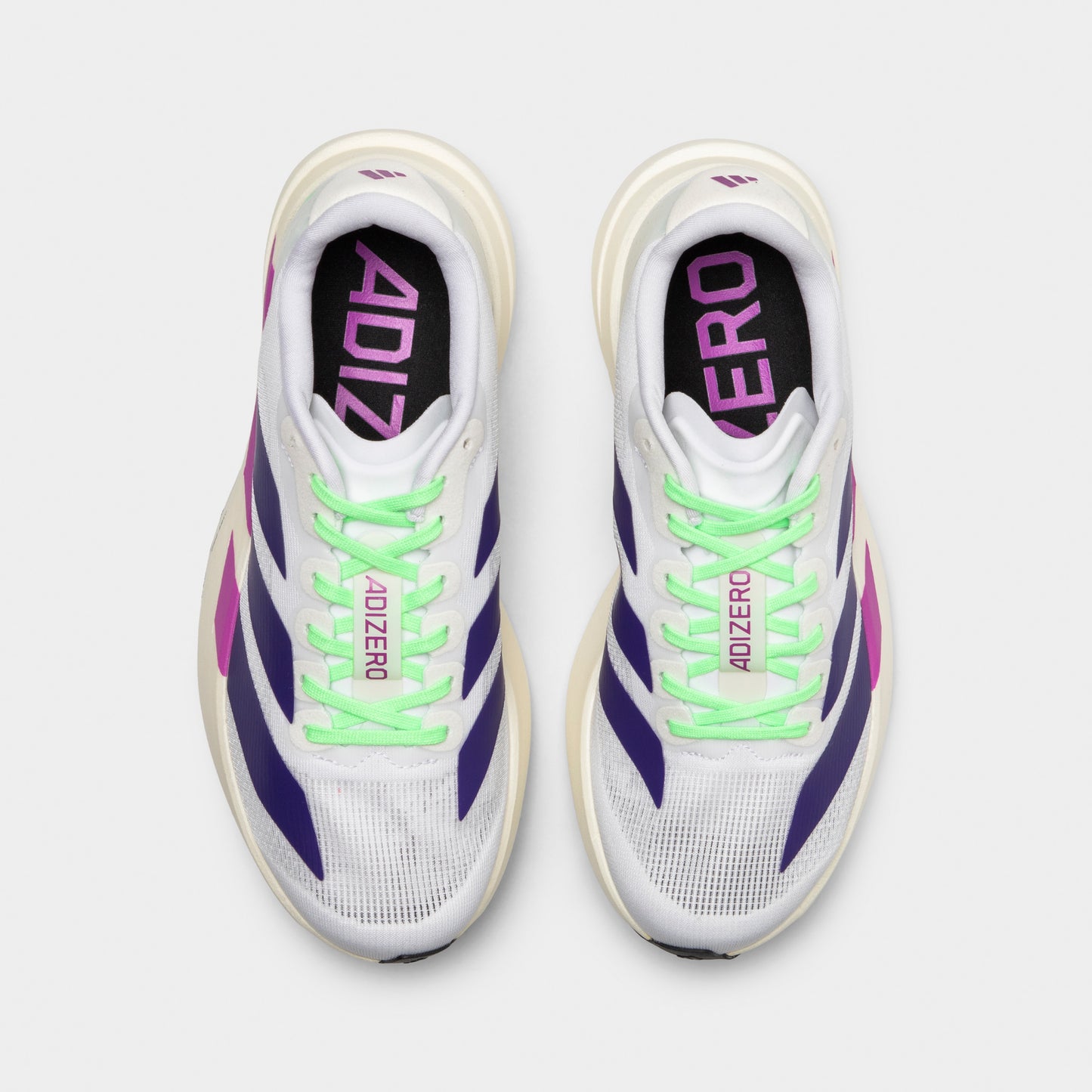 adidas Adizero Evo SL pour femme Blanc / Violet universitaire - Violet éclatant