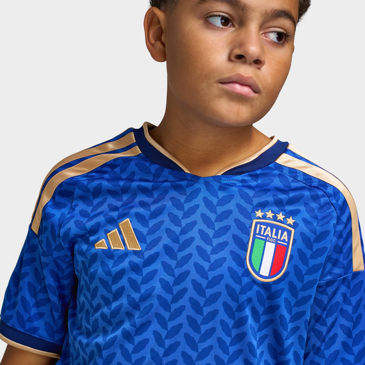 Adidas Juniors' Italia Replica Home Jersey / Royal Blue