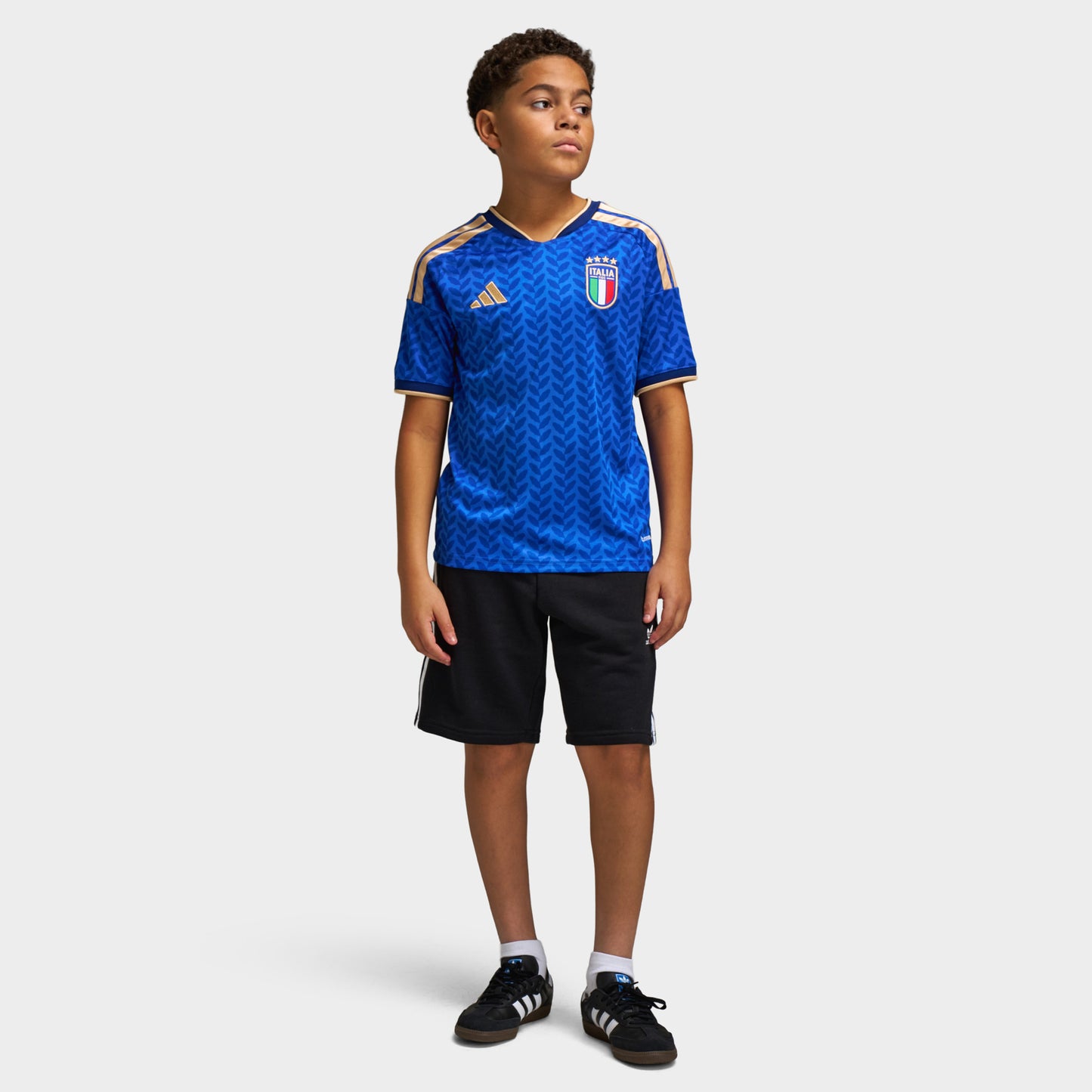 Adidas Juniors' Italia Replica Home Jersey / Royal Blue