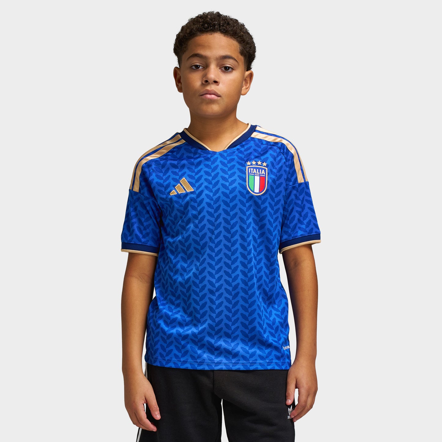 Adidas Juniors' Italia Replica Home Jersey / Royal Blue