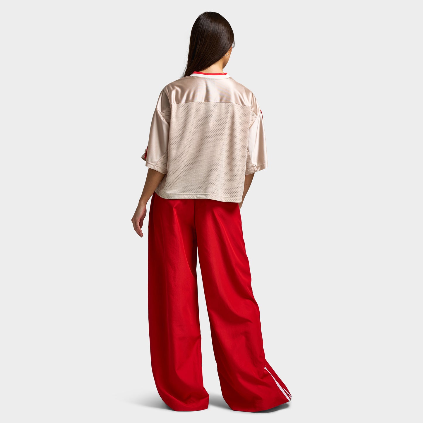 adidas Femmes Star Seas T-shirt Crystal Linen / Off White - Pure Ruby