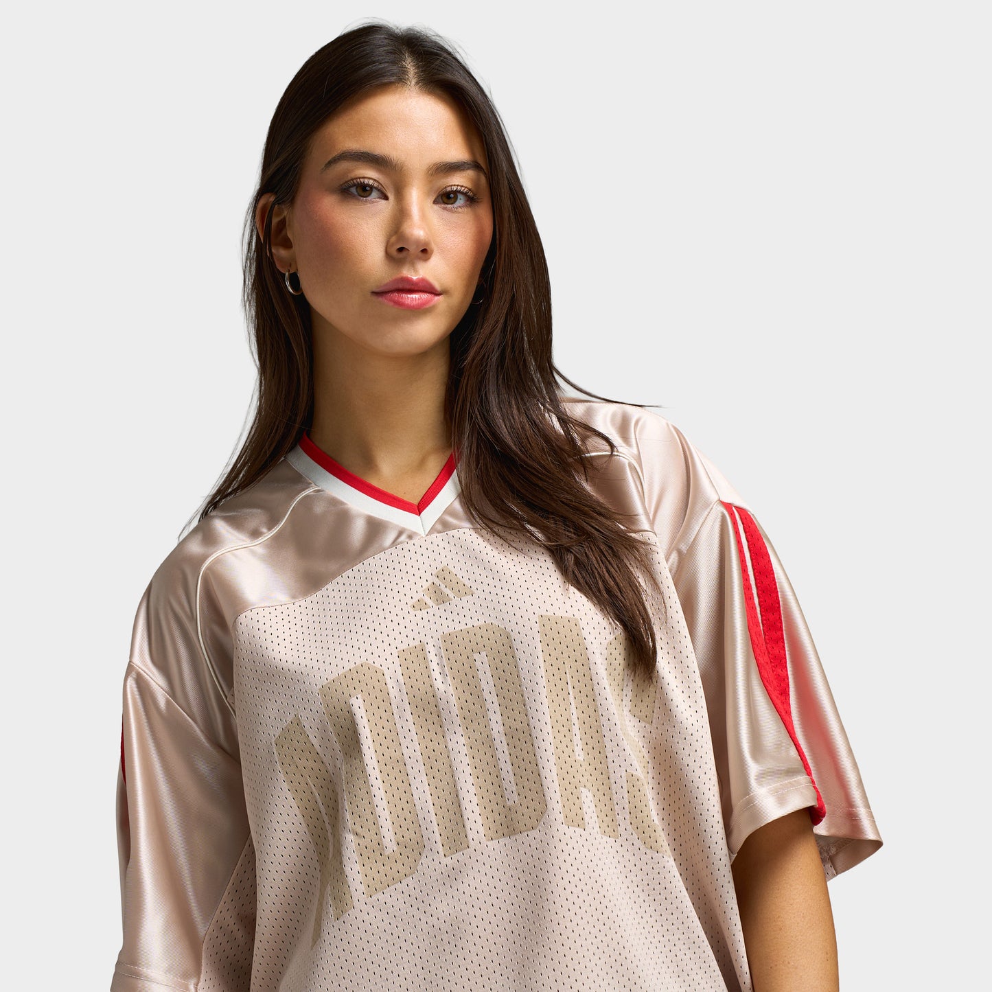 adidas Femmes Star Seas T-shirt Crystal Linen / Off White - Pure Ruby