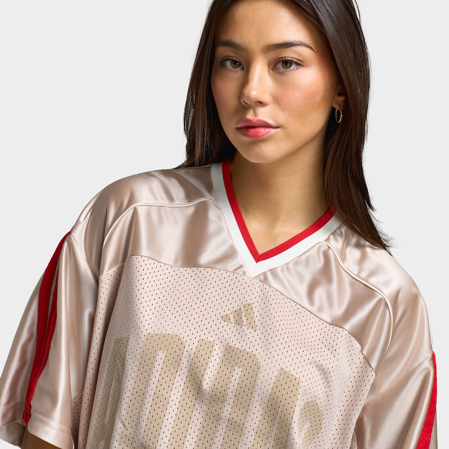 adidas Femmes Star Seas T-shirt Crystal Linen / Off White - Pure Ruby