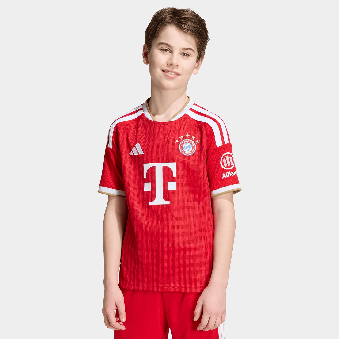 adidas Junior Maillot Domicile FC Bayern Scarlet Mieux / Blanc