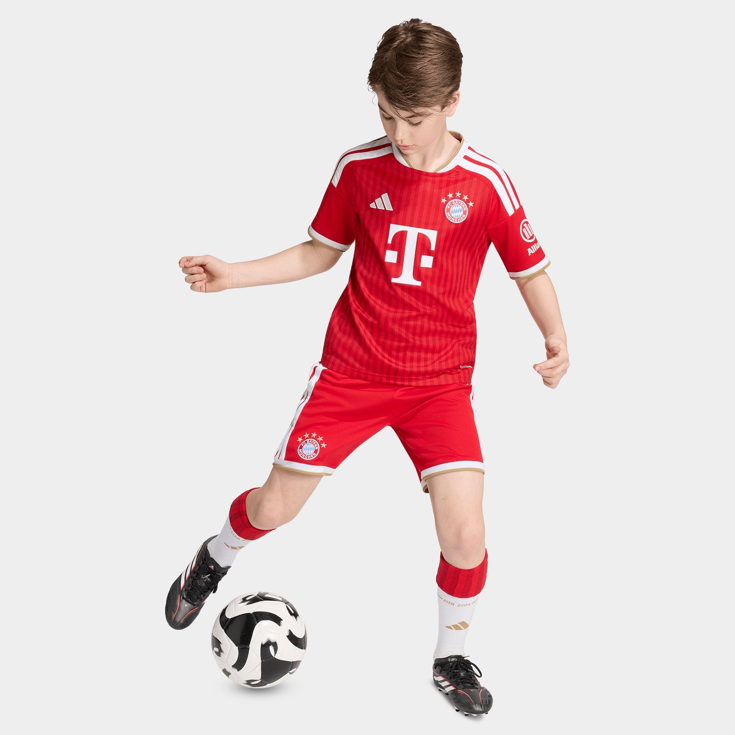 adidas Junior Maillot Domicile FC Bayern Scarlet Mieux / Blanc