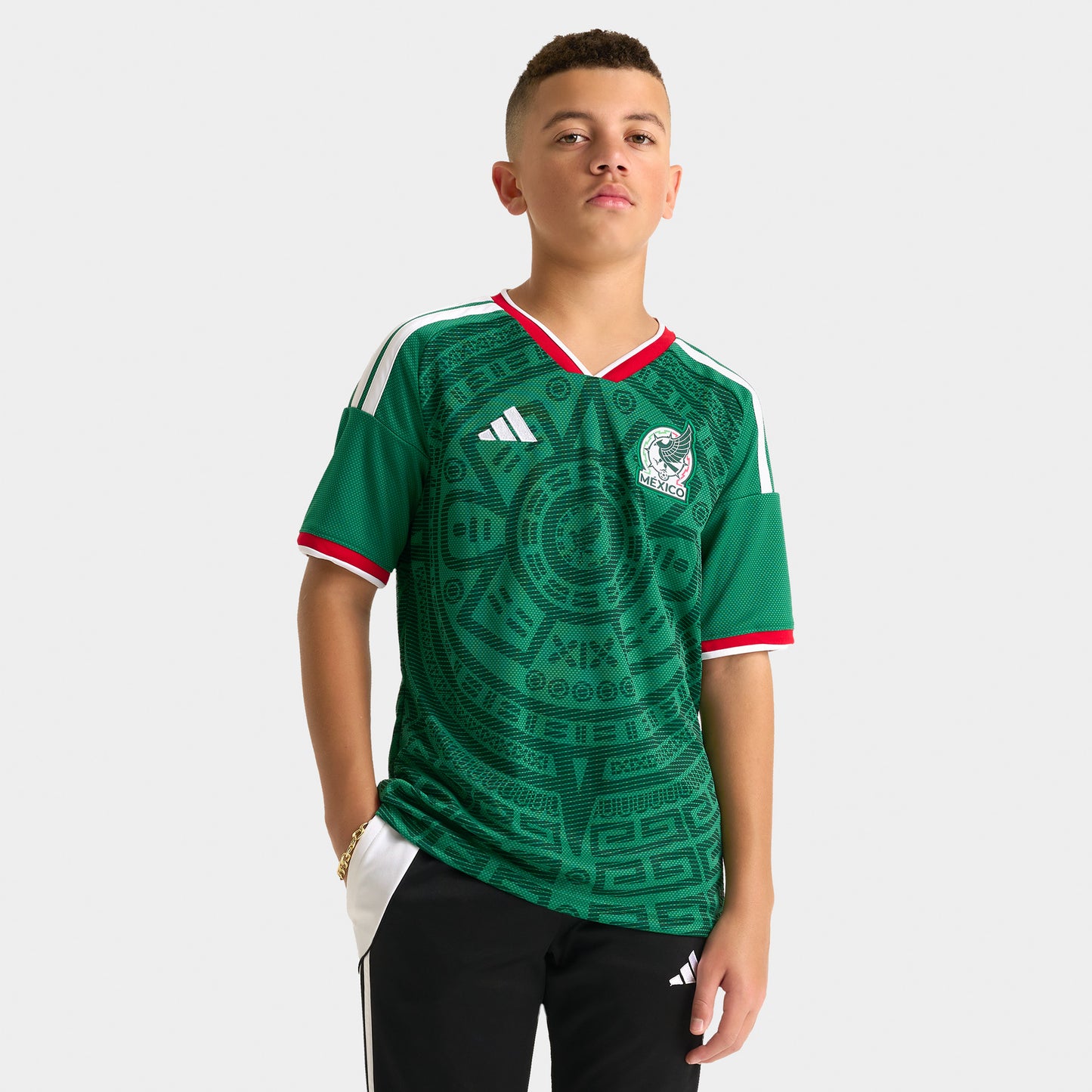 Adidas Juniors' Mexico Replica Home Jersey / Green