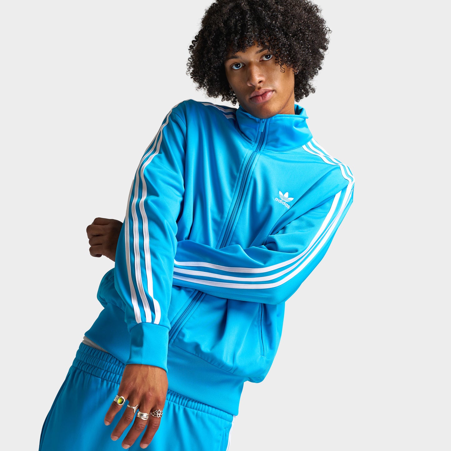 adidas Firebird Track Top / Sky Blue