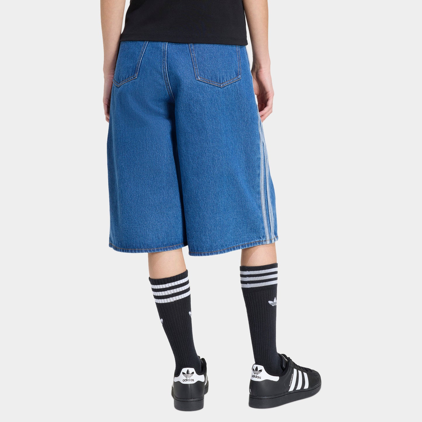 adidas Women's Firebird Denim Jorts / Denim