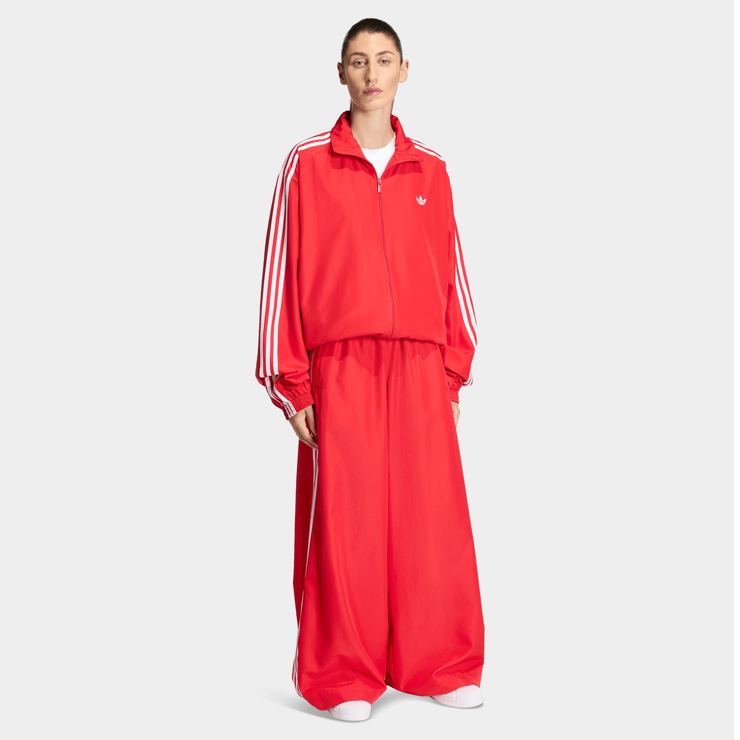 Adidas Femmes Firebird Veste de survêtement / Rouge écarlate