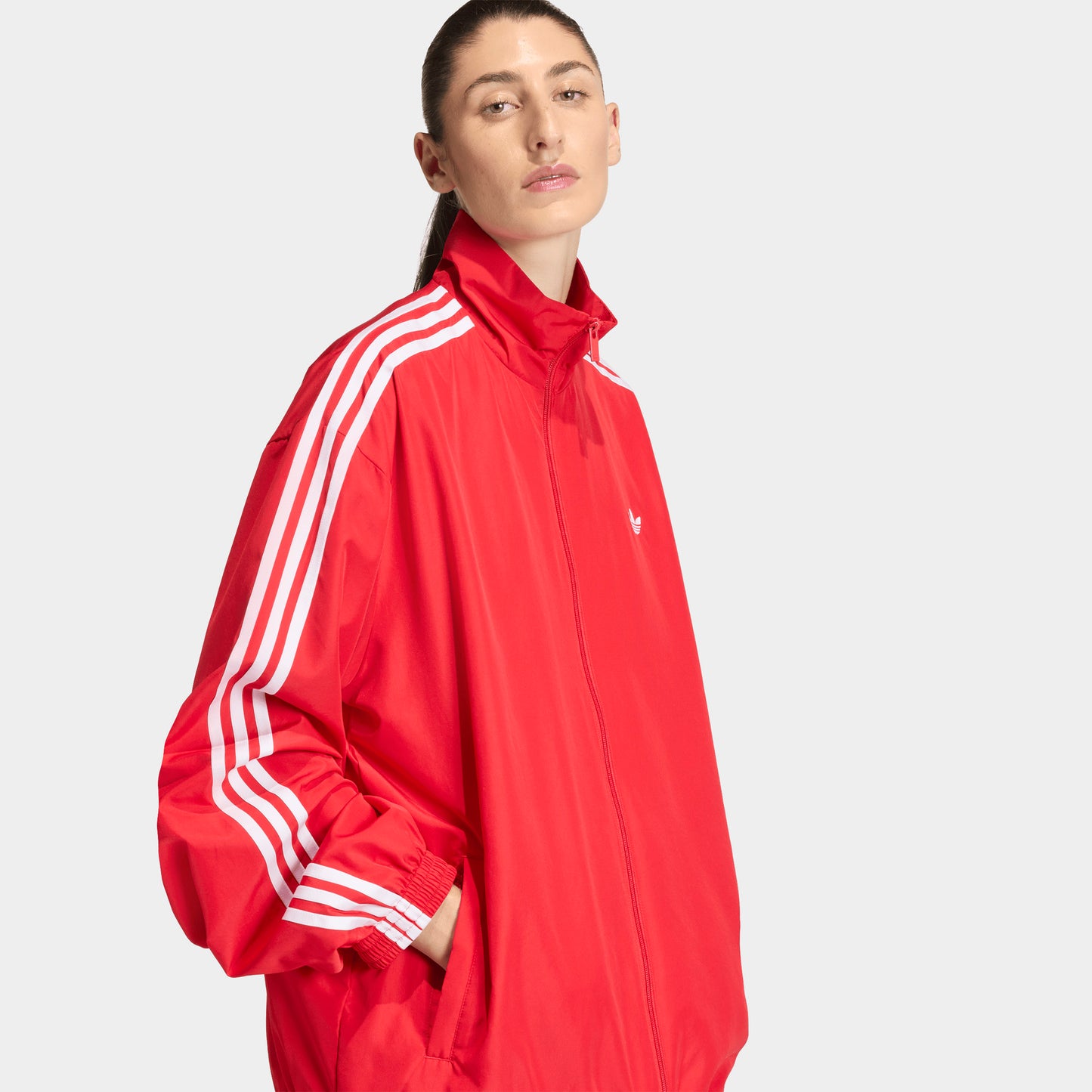 Adidas Femmes Firebird Veste de survêtement / Rouge écarlate
