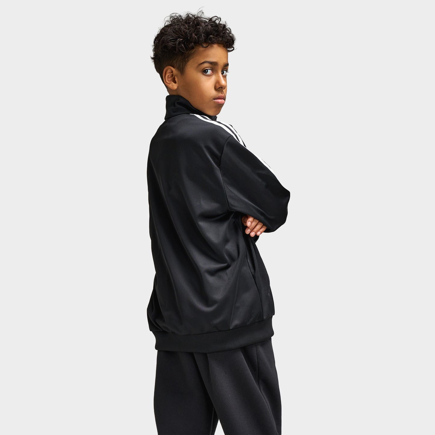 Adidas Juniors' Firebird Track Top Black / White