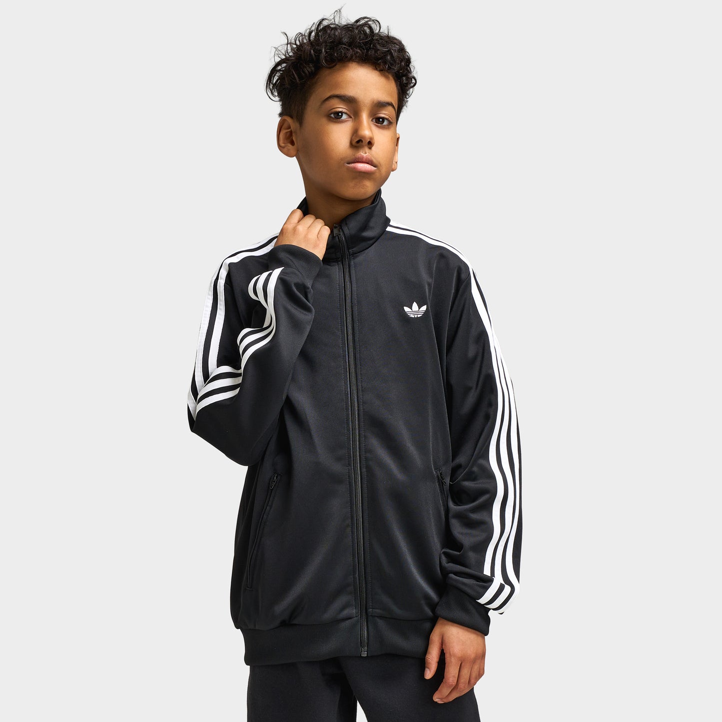 Adidas Juniors' Firebird Track Top Black / White