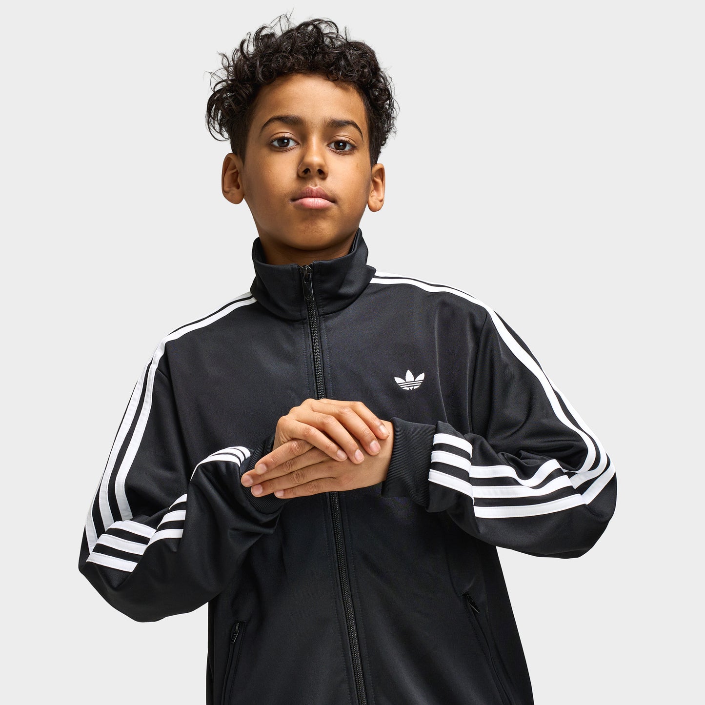 Adidas Juniors' Firebird Track Top Black / White